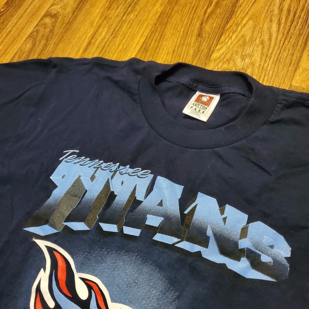 Vintage 90s Tennessee Titans Shirt Adult Large‎ Blue AFC Champions